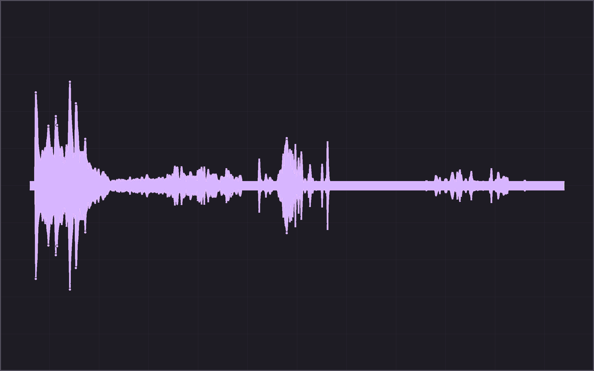 Dynamic visual audio waveform schematic score for Elestial