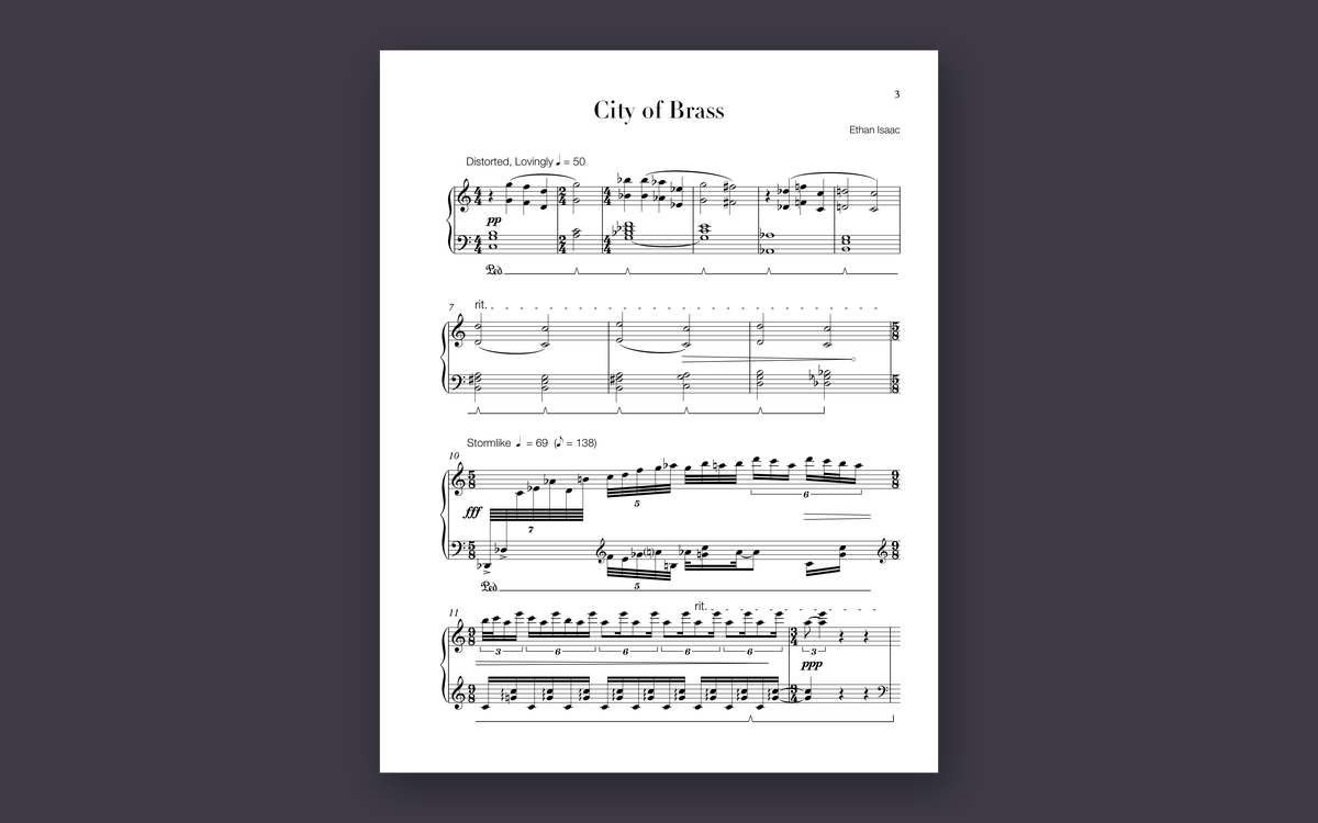 First page of the score for Fantasy Suite