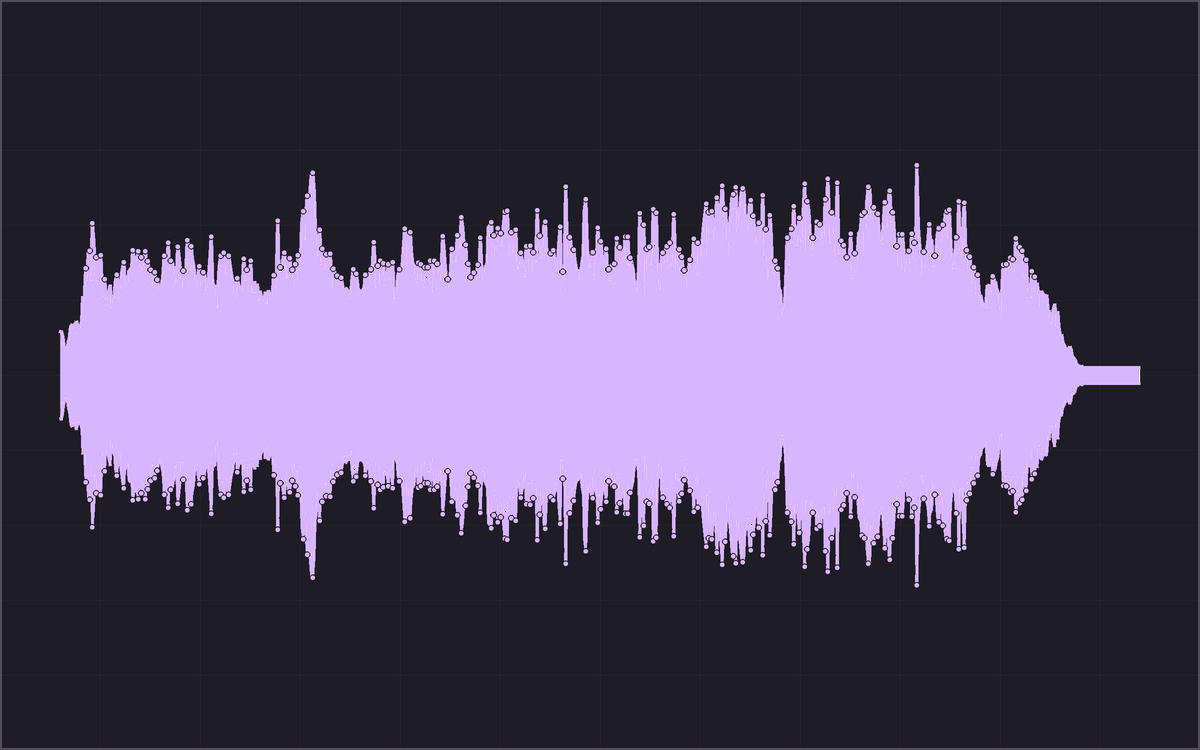 Dynamic visual audio waveform schematic score for Ground-Sky